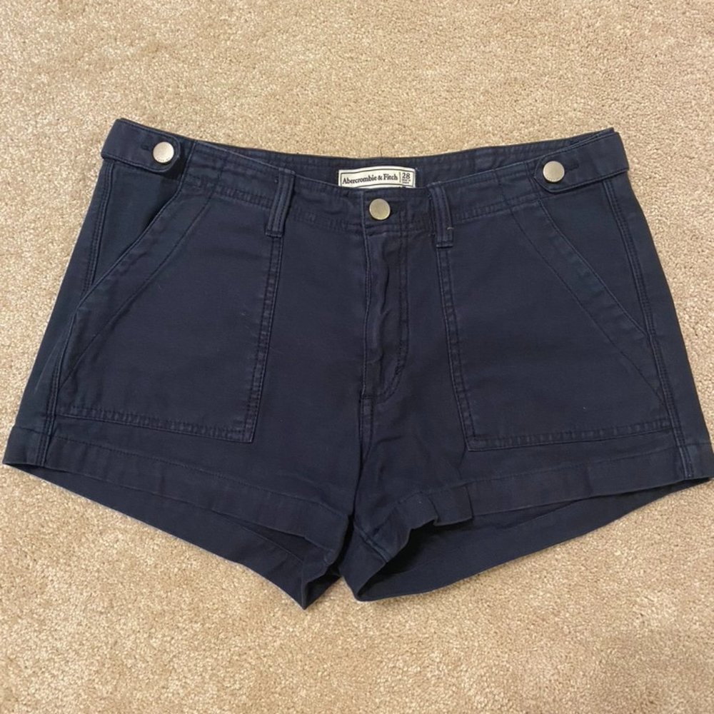 Abercrombie & Fitch Navy Utility Shorts